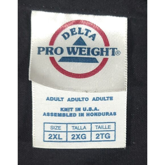 Delta Pro Weight 2007 Bob Marley Y2K Rasta Pot Leaf‎ Mens 2XL Black Graphic Tee - Picture 3 of 8